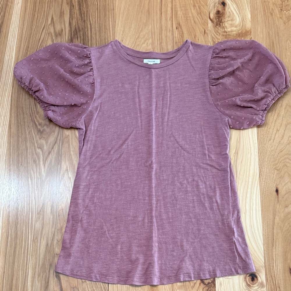 Maurices Mauve Short Sleeve Top